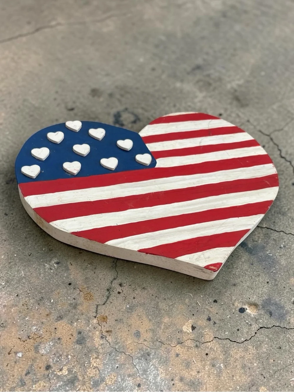 Patriotic Heart Wall Accent - Red, White & Blue